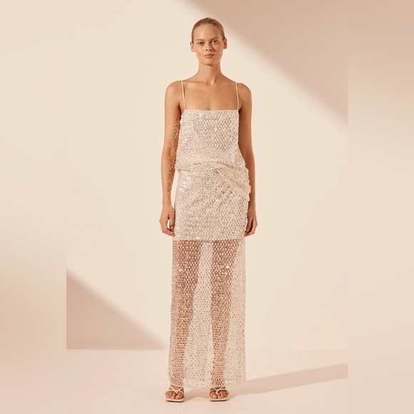 Shona Joy Cream Maxi Dress - Picture 1 of 9